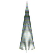 Vidaxl LED božično drevesce EKENAS 500 cm 1524 LED Večbarvno Jeklo