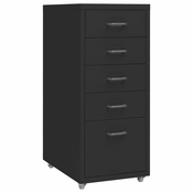 Mobilni ormaric za spise crni 28 x 41 x 69 cm metalni