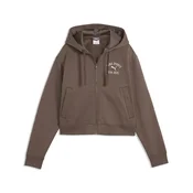 PUMA Varsity Standard Full-Zip Hoodie Women, Clothing, Flat Bronze, XS