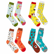 VivoVita Funny Socks – Komplet nogavic z zabavnimi motivi (4 PARI), 39 - 42