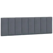 Vidaxl Blazina za vzglavje Hanko temno siva 160 cm žamet