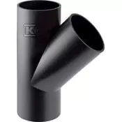 Geberit PEHD T-kos 250x200/45 kotni, črne barve (HDPE odvodnjavanje)