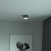 Top Light Puk! 120 Ena LED stropna točka, mat leča, antracit - Dnevna soba/jedilnica - Sodobni - antracit mat - Kovina