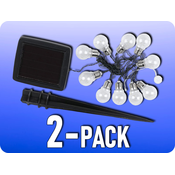 V-TAC Solarna svetlobna veriga LED, 3000K/2-PACK!