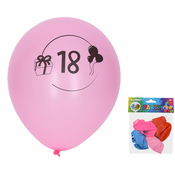 Balon 30 cm - set 5, s številko 18