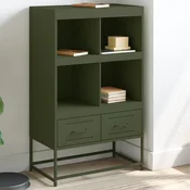 Visoka komoda maslinastozeleni 67 x 39 x 111,5 cm od celika