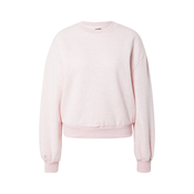 Womens Oversized Color Melange Crewneck Pink Melange