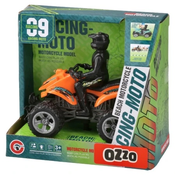 Ozzo moto igracka kvad sa motoristom zeleni 13cm ( 861945 )