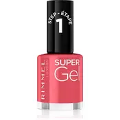 Rimmel Super Gel Step 1 gel lak za nohte brez uporabe UV/LED lučke odtenek 032 Cocktail Passion 12 ml