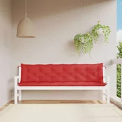 Vidaxl Blazina za vrtno klop 2 kosa rdeča 200x50x7cm oxford tkanina