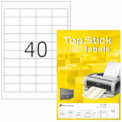 Herma Top Stick 8658 naljepnice, 48,5 x 25,4 mm, bijele, 100/1