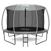 INLEA ULTIMATE Jump Trampolin 366 cm z notranjo zaščitno mrežo – siva