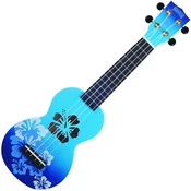 Mahalo Hibiscus Hibiscus Blue Burst Soprano ukulele (Kao novo)