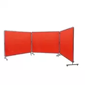 VEVOR Varilni zaslon 3-panelni s okvirjem 18x24 m rdeč