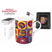 Carmani KERAMIČNA SKODELICA WASSILY KANDINSKY BARVNI ŠTUDIJSKI KVADRATI DARILNA KAVA