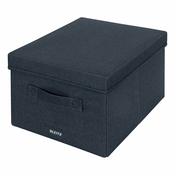 Tamno sive tekstilne kutije za pohranu u setu 2 kom s poklopcem 28.5x38x20 cm – Leitz
