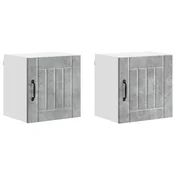 Vidaxl Omarica na steni LUCCA 2 szt. Betonsko siva 40 x 31 x 40 cm