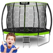 Neo-Sport 12ft/374cm profilirani vrtni trampolin z notranjo mrežo