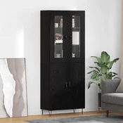 Highboard Bijeli i crni hrast 69,5 x 34 x 180 cm