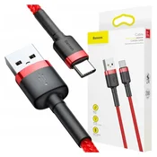 shumee Vzdržljiv upogljiv rdeč kabel USB-C QC3.0 2A 2M