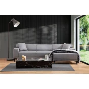 Atelier del Sofa Ugaona garnitura Petra R 145x69x87cm Svetlosiva