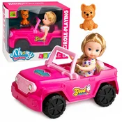 MINI AnP-29601 Mini lutka LEAN TOYS v terenskem kabrioletu s psom