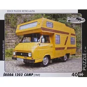 RETRO-AUTA Puzzle št. 44 ŠKODA 1203 CAMP (1969) 40 kosov