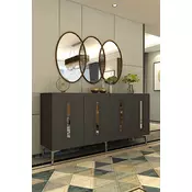 HANAH HOME Komoda Rany 150 Anthracite Silver