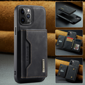Ovitek za iPhone 12/iPhone 12 Pro CaseMe DG.MING MAG z magnetno denarnico in zaščitnim ohišjem za kamero - pulse black
