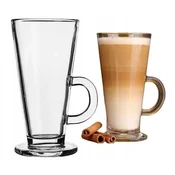 Galicja Kozarec za kavo Latte z ročajem, prozoren, 260 ml Latte