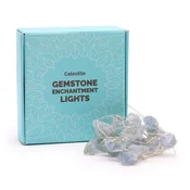 Kristalne čarobne lučke – Celestit - Gemstone, led lights - Baby shower - Božič