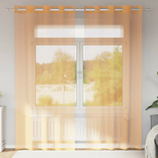 vidaXL Voile zavese z vponkami 2 kosa oranžna 140x225 cm