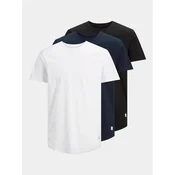 JACK & JONES Majica JJENoa  marine / črna / bela