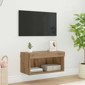 Set TV komoda s LED svjetlima Umjetnicki hrast 60 x 30 x 30 cm