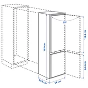 TINAD Frižider/zamrzivac, IKEA 500 ugradeno, 210/79 l