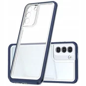 1 to 3 Hurtel Ovitek Silikonski Ovitek Za Samsung Galaxy S23+ Z Okvirjem Clear 3V1