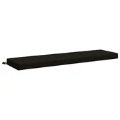 Vidaxl Blazina za klop SOEST 100% poliester Črna 150 x 40 x 8 cm
