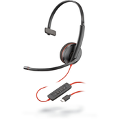 Plantronics POLY Blackwire C3210 Headset Head-band USB Type-C Black, Red (209748-104)