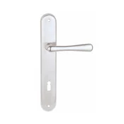 Okovje za vrata TWIN ELEGANT BA 1220 (CH-SAT), gonilka desno/krogla, Odprtina za cilindrični vložek PZ, Twin CH-SAT (krom mat), 90 mm