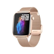 INF Pametna ura V82 kovinski pašček, 1.85 inch HD zaslon, Bluetooth klic Pink, (5000310168)