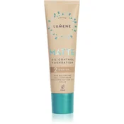 Lumene Matte Oil-Control Foundation fluidni tekoči puder za mastno in mešano kožo odtenek 2 Soft Honey