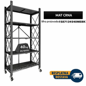Polica metalna sklopiva sa tockicima 158x71x34cm