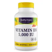 Healthy Origins - Vitamin D3 5000 IU, 360 mehkih kapsul