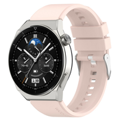 Silikonski remen za a Huawei Watch GT 2 Pro - sa srebrnom kopcom - roza