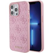 Guess GUHCP15XP4EPMP iPhone 15 Pro Max 6.7 pink hardcase Leather 4G Stamped (GUHCP15XP4EPMP)