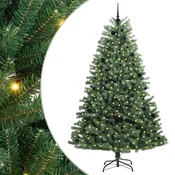 Vidaxl Umetno Zložljivo Božično Drevo Zelena 240 cm PVC in kovina