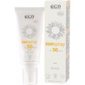 eco cosmetics Sončna krema v razpršilu ZF 50 tonirana s Q10 - 100 ml
