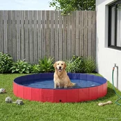 Bazen za pse Crvena O300 x 38 cm Debeli PVC