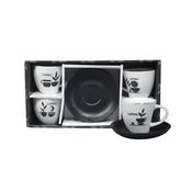 PORCELAN SET ZA KAFU 200ml 4/1 (BLK) R2207