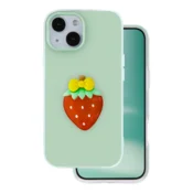 Tutti Frutti 2v1 silikonski ovitek za iPhone 15 - zelen